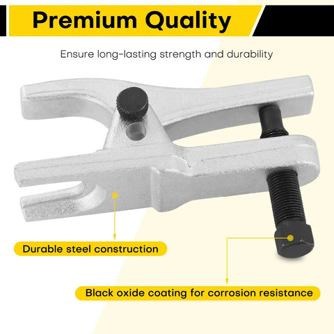 Heavy Duty Ball Joint Separator Tool with durable steel construction and black oxide coating for pulling arms tie rods and joints.