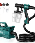 Pro Home Paint Sprayer HVLP Electric Gun With 6ft Hose 3 Nozzles And 3 Patterns For Furniture Cabinets Walls Fence DIY Projects
