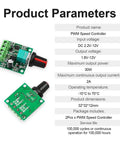 2 Pack Pwm Speed Controller For Low Voltage Dc Motors With Adjustable Driver Switch And Knob 1.8V To 12V Settings 2A 30W