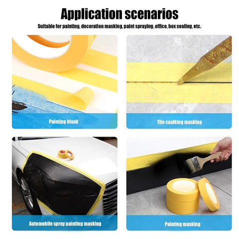 Premium Automotive Painters Paper Tape For Car Detailing And Auto Body Work Straight Up No Burn Surface Guard used for painting and caulking.