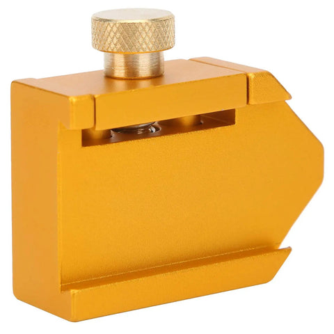Brass Ruler Positioning Adjuster For Woodworking And Carpentry, Locks Steel Rulers Up To 30mm By 2mm For No Slip Scribing