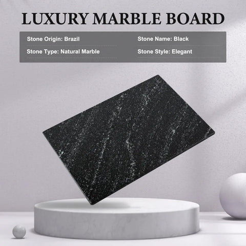 Natural Black Marble Cutting Board 12 By 8 Inch Real Stone Slab For Kitchen Counter And Cheese Board Elegant Marble Serving Tray