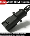 Top Shelf Intake Air Temperature Sensor Iat No Sweat Install Compatible With Chrysler Pt Cruiser Sebring Dodge Caliber Grand Caravan Jeep Compass Patriot Auto 4606487Aa Ab in black plastic.