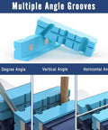 Heavy Duty 5 Inch Magnetic Vise Jaws Soft Pads 1 Pair with multiple angle grooves for various clamping positions.