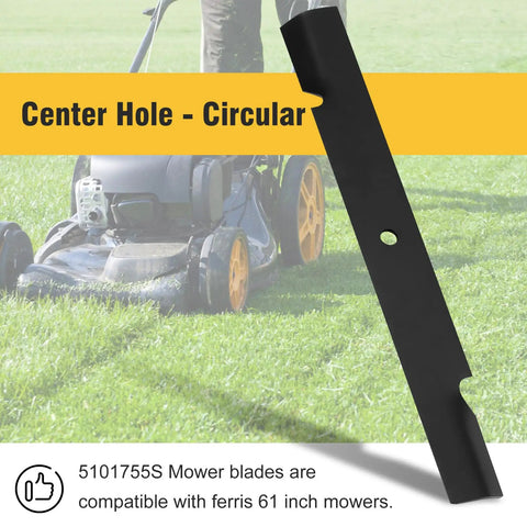 61 Inch Lawn Mower Blades Set For Scag Ferris Bad Boy Mowers Provide Clean Precise Cuts Replace 5020842S 15208425S 48111 481708 Beefy Pro Grade Replacement Blades