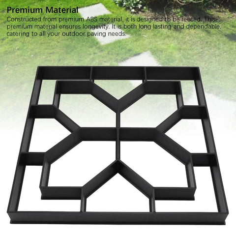 Reusable Concrete Path Mold 15.7 X 15.7 X 1.6 Inch Stepping Stone Paver for Patio and Garden