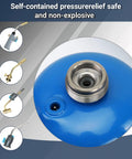 Close-up of CGA 600 compatible top of Pro Grade Propane Gas Cylinders 14.1 Oz Pack Of 2 with safe pressure relief valve
