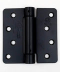 Four Inch Spring Hinges With One Quarter Inch Mounting Self Closing Adjustable Flat Black Finish Two Pack For Residential And Commercial Doors Includes Screws And Hex Wrench For DIY Install