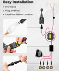 Diagram of UTV Turn Signal Kit With Column Switch And 110d Horn Prewired And Plug And Play Universal Street Legal Blinker setup