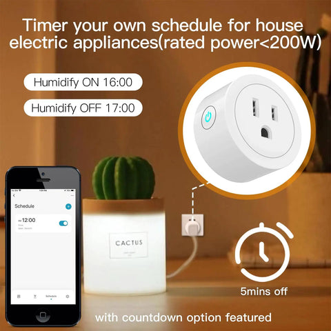 Smart Dimmer Plug For Dimmable Lamps No Hub Needed 2 4GHz WiFi Works With Alexa And Google Assistant Via Tuya Smart App