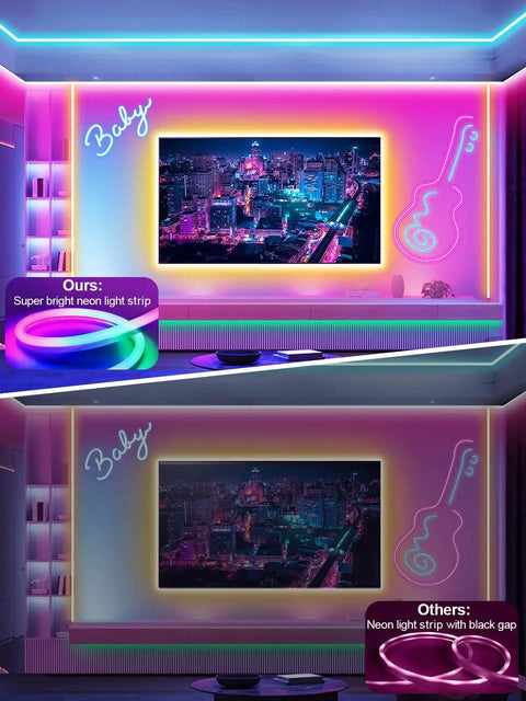 Comparison of 10Ft RGB Led Neon Rope Lights With Remote App Control IP65 Waterproof Outdoor String Lights for DIY Decor