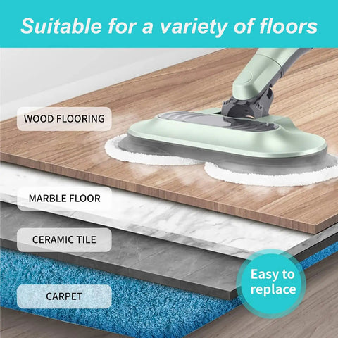 Eight Pack Replacement Steam Mop Pads Compatible With S8201 S8001 S7001 S7201 S7000 S7005 S7020 S7001C scrubbing wood floor