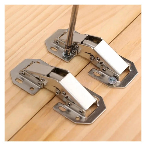 Concealed Stainless Steel Cabinet Hinges With No Drill Install Fully Hidden When Doors Shut Rust Resistant For Kitchens And Bathrooms