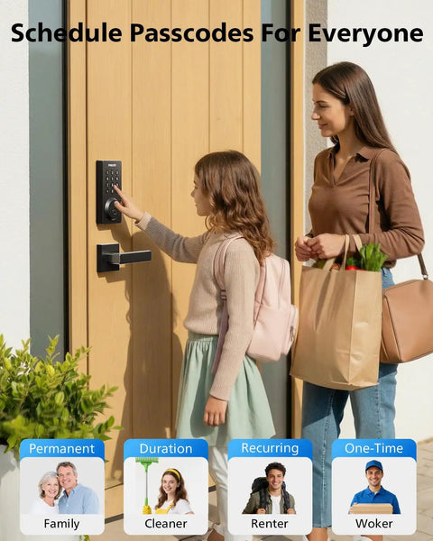 Top Shelf Wifi Smart Deadbolt With Built In Keypad And Sturdy Door Handle Top Notch App Control For Instant Remote Access And Custom Guest Permits Rock Solid Keyless Entry System For Modern Households