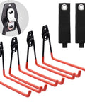 Heavy Duty Wall Mount Garage Hooks 4 Pack Set Double U Hook Organizer For Ladder Chairs Tools And Gear Premium Steel Hangers