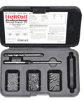 304 Stainless Steel Thread Repair Kit 8-36 UN, 36 PC Set with drill, tap, tools, and inserts in black case