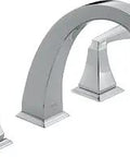 Dryden Roman Tub Faucet Trim Kit With Dual Handles Sleek Chrome Bath Tub Faucet Set For 3 Hole Install Easy To Install
