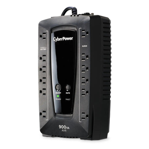 AVRG900U 900VA 480W AVR UPS Battery Backup and Surge Protector With 12 Outlets, Simulated Sine Wave Output, Compact Design, UL Certified For Home Office Computers, Networking Gear, and Entertainment Systems