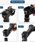 Installation steps for 31.8mm Handlebar Stem 90mm 45 Degree Riser for Road Mountain BMX Bikes Fits 28.6mm Steerer