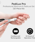 Hella Smooth Cordless Nail File Drill And Thick Toenail Grinder Professional Manicure Pedicure Kit for callus removal in use.