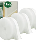 Three white silicone door weather-stripping seal rolls; 49 ft total length, 35 mm wide (Amazon).