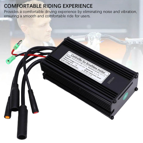 Electric Bike Motor Controller 36V 48V 52V Compatible 500W 750W Sine Wave Brushless Controller With Waterproof Connector
