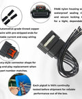 Mass Air Flow MAF Sensor Female Connector Pigtail Fits Chevy Silverado Tahoe Camaro Suburban Sierra Yukon Escalade CTS Ram 1500 Grand Cherokee Alfa Romeo Stelvio 2.0L 4 Cyl Buick Encore Cruze 1.4L Replacement image showing PA66 nylon housing and copper wires.