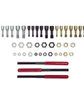 Thread Chaser Set For SAE And Metric Repair Rethreading Kit With Taps And Die For One Quarter To Nine Sixteenths Inch And Six To Twelve Millimeter Restores Damaged Threads On Bolts Studs And Shafts With Three File Set layout view