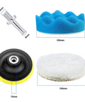 10 Piece 4 Inch Car Polishing Pad Kit With Sponge Pads And Wool Pad Set M10 Drill Adapter And Suction Cup components