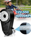 2 Pack 12V RS550 40000RPM High Speed Kids Ride On Car Motor Gearbox Electric Drive Engine Replacement