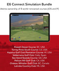 Gen2 Portable Golf Launch Monitor And Simulator with E6 Simulation Courses display showing virtual golf course