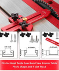 Thin Rip Jig Table Saw Guide for Quick Repetitive Narrow Strip Cuts, Anti Kickback Safety, Fits 3 Eighths by 3 Quarters T Slot and U Slot