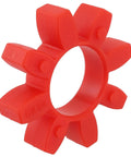 Polyurethane Open Center Spider Shaft Coupling Insert For Machinery Drives, Conveyors And Pumps, Heavy Duty Flexible Red GR38