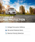 Portable RV Smart Surge Protector SSP-30XL 30 Amp 120 Volt 3600 Watt Power Guard With Intelligent Surge Protection Absorbs Surges