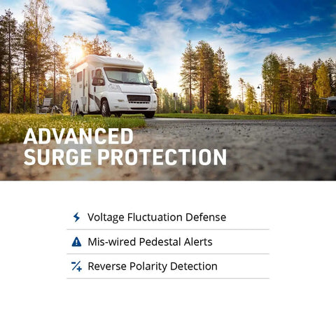 Portable RV Smart Surge Protector SSP-30XL 30 Amp 120 Volt 3600 Watt Power Guard With Intelligent Surge Protection Absorbs Surges
