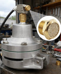 Flat Type Brass Pneumatic Exhaust Muffler Set 10Pcs M5 Silencers for Air Compressors and Valves on workshop table