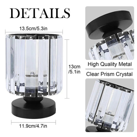 Compact Silver Modern Semi Flush Mount Ceiling Light Fixture with prism crystal and metal base detail, 5.1in height