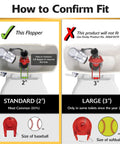 Guide to confirm fit for Universal 2-Inch Toilet Tank Flapper Set, 3 Pack, Easy Install No-Fuss Replacement with red rubber seal
