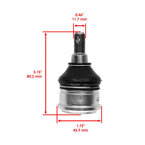 Honda Pioneer Front Lower Ball Joint Kit For 700-4 SXS700M4 2014 To 2023 Direct Bolt On Replacement Pair For Front Suspension Heavy Duty Ball Joints With Precision Fit And Durability, measured ball joint