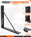 Set Of 2 Heavy Duty Underbody Truck Tool Box Mounting Brackets Kit 17 X 17 Inch Welded Steel with rust proof coating