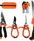 All In One Workhorse Pruning Shears Set For Pro Garden Work Bypass Pruning Shears Garden Scissors Pruning Snips Saw Gloves Storage Bag