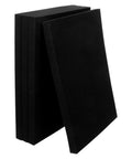 4 Piece Foam Padding Kit for Packaging and Shipping Pro Grade Polyurethane Inserts, black sheets stacked, side view