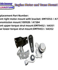 Complete Set of 4 Heavy Duty Engine Motor Mounts for 2008 2015 Nissan Rogue 2 5 Liter 2WD showing four durable car parts.