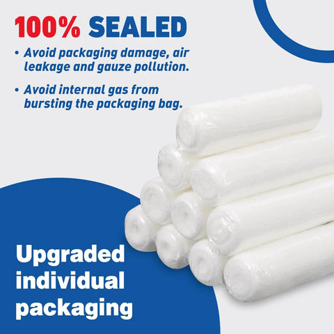 Sealed packing of Gauze Roll Bandage Pack 3 Inch By 4.1 Yards Soft Nonstick Breathable Wound Wrap For First Aid And Medical Use