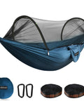 Ultra Light Travel Hammock With Pop Up Net 660Lb Capacity Breathable Quick Dry Parachute Nylon Includes 2 Carabiners And Tree Straps