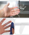 Non Slip Carpet Tape Kit 24 Pieces Edge Fixer showing waterproof test and application on hand and tile