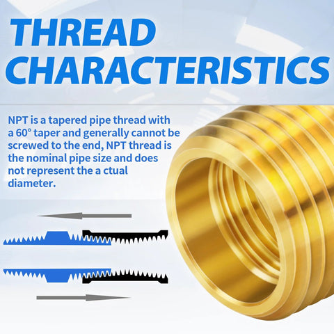 Brass pipe thread reducer hex bushing, 1/2 in NPT male to 1/4 in NPT female, 12-pack front view