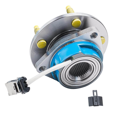 2 Front Wheel Hub Bearing Assemblies Replacement for Chevy Impala Monte Carlo with ABS sensor wire and 5-bolt lugs