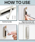 Installation guide for 2 Pack Pocket Door Pull Handles 3.54 Inch Stainless Steel Satin Finish Edge Hidden Flush Pull Handles