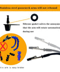 Stainless steel gooseneck arms of Pro Grade Soldering Helping Hands With Magnifying Glass And Four Flexible Arms Third Hand Stand